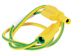 SAFETY EARTH LEAD O4 MM - YELLOW/GREEN-  FEMALE TYPE - FOO 