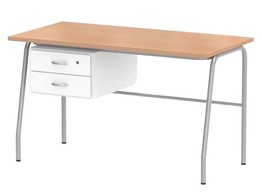 TEACHER TABLE WITH DRAWERS  FOUR-LEGGED 76X130X65 CM