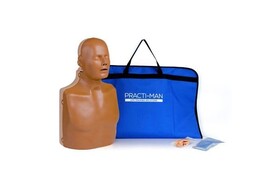 PRACTI-MAN CPR MANIKIN ADVANCE-   2 IN 1  -4 STUKS-DONKERE HUIDKLEUR