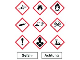 HAZARD PICTOGRAM GHS 05  CORROSION   17 X 17 MM  10 PIECES  - PHYWE - 38708-05