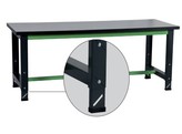 1200x750mm adjust. bench - high temp. stratified top 40mm   Adjustable