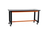 1500x750mm workbench with wheels - High temp. stratified top 40mm. Hei