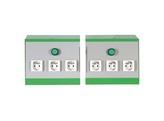 MODULE MET 2 X  3 STOPCONTACTEN 230V  INDICATOR LED LICHT