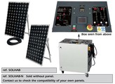 ZONNE-ENERGIE OPSTELLING MET TWIDO PLC  AANRAAKSCHERM EN 2 ZONNEPANELEN