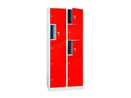 LOCKERKAST MET 10 VAKKEN 80X190X50