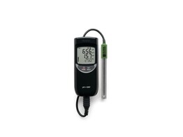 WATER-RESISTANT PORTABLE PH/MV/ORP/TEMP. METER WITH DIN-CONNECTION WITH PH/ORP ELECTRODE